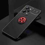 For Xiaomi Redmi Note 12 Pro 5G Metal Ring Holder 360 Degree Rotating TPU Case(Black+Red)