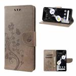 For Google Pixel 7a Butterfly Flower Pattern Flip Leather Phone Case(Grey)