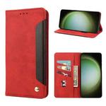 For Samsung Galaxy S23 Ultra 5G Skin Feel Splicing Leather Phone Case(Red)