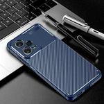 For Xiaomi Redmi Note 12 Global/Poco X5 Carbon Fiber Texture Shockproof TPU Phone Case(Blue)