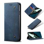For OnePlus 11 Denim Texture Flip Leather Phone Case(Blue)