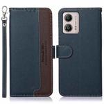 For Motorola Moto G53 5G KHAZNEH Litchi Texture Leather RFID Phone Case(Blue)