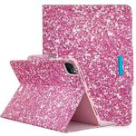 For iPad Pro 11 (2020) Colored Drawing Horizontal Flip PU Leather Tablet Case with Holder & Card Slots(Powder Sand)