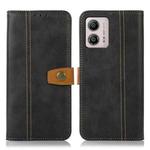 For Motorola Moto G53 5G / G23 / G13 Stitching Thread Calf Texture Leather Phone Case(Black)