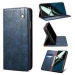 For OnePlus 11R Oil Wax Crazy Horse Texture Leather Phone Case(Blue)