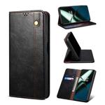 For OnePlus Ace 2 5G Oil Wax Crazy Horse Texture Leather Phone Case(Black)