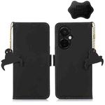 For OnePlus Nord CE 3 Lite Genuine Leather Magnetic RFID Leather Phone Case(Black)