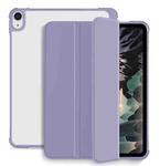 For iPad 10.2 2021 / 2020 / 2019 3-fold Shockproof Smart Leather Tablet Case(Lavender Purple)