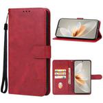 For vivo V27 Leather Phone Case(Red)