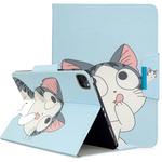 For iPad Pro 11 (2020) Colored Drawing Horizontal Flip PU Leather Tablet Case with Holder & Card Slots(Cat)