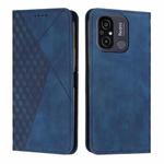 For Xiaomi Redmi 11A 4G Diamond Pattern Skin Feel Magnetic Leather Phone Case(Blue)