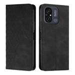 For Xiaomi Redmi 11A 4G Diamond Pattern Skin Feel Magnetic Leather Phone Case(Black)