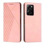 For Xiaomi Redmi Note 12 Pro Speed / Poco X5 Pro 5G Diamond Pattern Skin Feel Magnetic Leather Phone Case(Rose Gold)