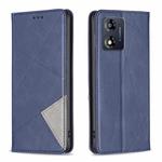 For Motorola Moto E13 4G Prismatic Invisible Magnetic Leather Phone Case(Blue)