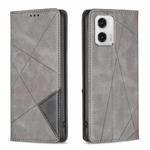 For Motorola Moto G73 5G Prismatic Invisible Magnetic Leather Phone Case(Grey)