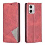 For Motorola Moto G73 5G Prismatic Invisible Magnetic Leather Phone Case(Red)