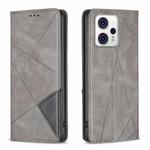 For Motorola Moto G13 4G/G23 4G/G53 5G Prismatic Invisible Magnetic Leather Phone Case(Grey)