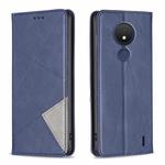 For Nokia C21 Prismatic Invisible Magnetic Leather Phone Case(Blue)