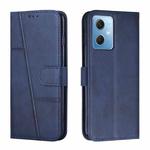 For Xiaomi Redmi Note 12 Global / Poco X5 5G Stitching Calf Texture Buckle Leather Phone Case(Blue)