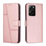 For Xiaomi Redmi Note 12 Pro Speed / Poco X5 Pro 5G Stitching Calf Texture Buckle Leather Phone Case(Rose Gold)