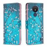 For Nokia C21 Colored Drawing Pattern Leather Phone Case(Plum Blossom)