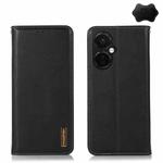 For OnePlus Nord CE 3 Lite KHAZNEH Nappa Top Layer Cowhide Leather Phone Case(Black)