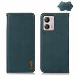 For Motorola Moto G53 5G KHAZNEH Nappa Top Layer Cowhide Leather Phone Case(Green)