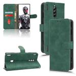 For ZTE nubia Red Magic 8 Pro 5G Skin Feel Magnetic Flip Leather Phone Case(Green)