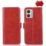 For Motorola Moto G53 5G Crazy Horse Top Layer Cowhide RFID Leather Phone Case(Red)