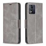 For Motorola Moto E13 4G Lambskin Texture Leather Phone Case(Grey)