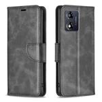 For Motorola Moto E13 4G Lambskin Texture Leather Phone Case(Black)