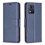 For Motorola Moto E13 4G Lambskin Texture Leather Phone Case(Blue)