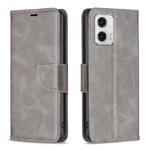 For Motorola Moto G73 5G Lambskin Texture Leather Phone Case(Grey)