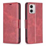 For Motorola Moto G73 5G Lambskin Texture Leather Phone Case(Red)