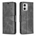 For Motorola Moto G73 5G Lambskin Texture Leather Phone Case(Black)