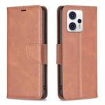 For Motorola Moto G13 4G/G23 4G/G53 5G Lambskin Texture Leather Phone Case(Brown)