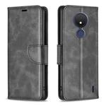 For Nokia C21 Lambskin Texture Leather Phone Case(Black)