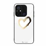 For Xiaomi Redmi 12C Colorful Painted Glass Phone Case(Golden Love)