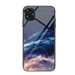 For Samsung Galaxy A04e Colorful Painted Glass Phone Case(Starry Sky)