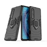 For OPPO Find X2 Pro PC + TPU Shockproof Protective Case with Magnetic Ring Holder(Black)