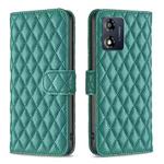 For Motorola Moto E13 4G Diamond Lattice Wallet Leather Flip Phone Case(Green)