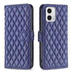 For Motorola Moto G73 5G Diamond Lattice Wallet Leather Flip Phone Case(Blue)