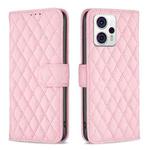 For Motorola Moto G13 4G/G23 4G/G53 5G Diamond Lattice Wallet Leather Flip Phone Case(Pink)