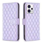 For Motorola Moto G13 4G/G23 4G/G53 5G Diamond Lattice Wallet Leather Flip Phone Case(Purple)