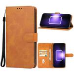 For Realme GT3 Leather Phone Case(Brown)