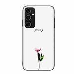 For Samsung Galaxy A14 5G Colorful Painted Glass Phone Case(A Flower)