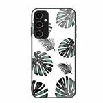 For Samsung Galaxy A54 5G Colorful Painted Glass Phone Case(Banana Leaf)
