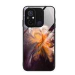 For Xiaomi Redmi 12C Marble Pattern Glass Phone Case(Typhoon)