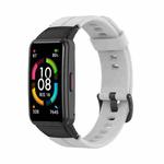 For Honor Band 7 Solid Color Silicone Watch Band(Grey)