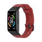 For Honor Band 7 Solid Color Silicone Watch Band(Coral Red)